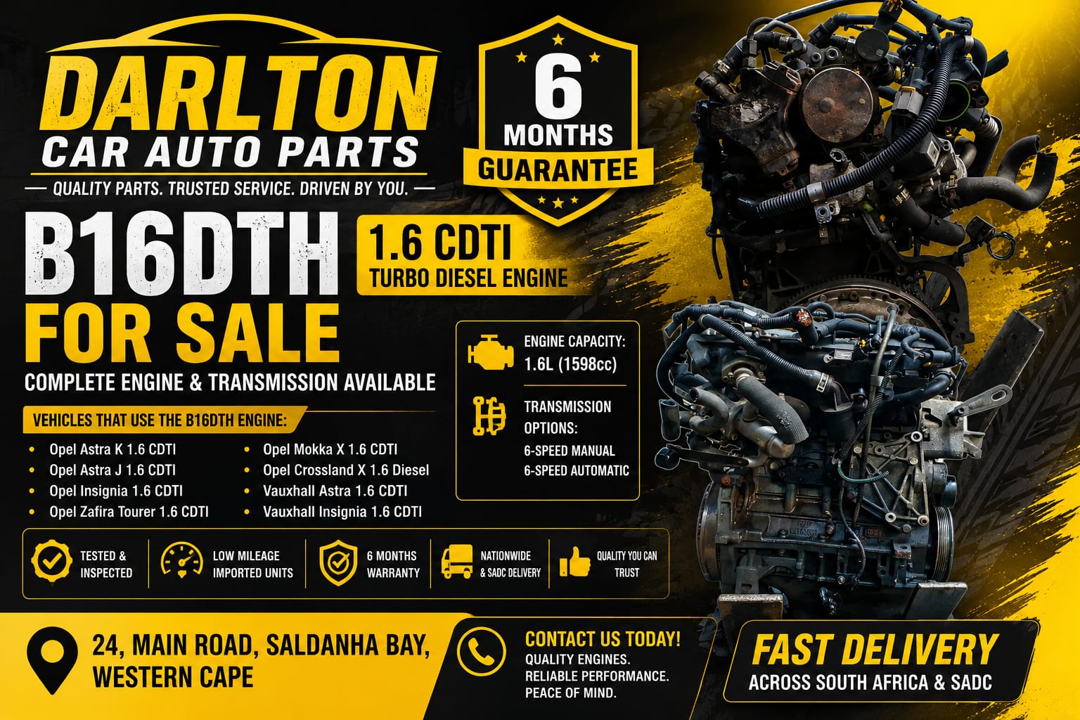 B16DTH Engine for Sale